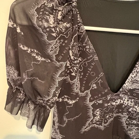 Blackmilk Middle Earth Map Dress (Lord of the Rings) Worn Once - Picture 5 of 9